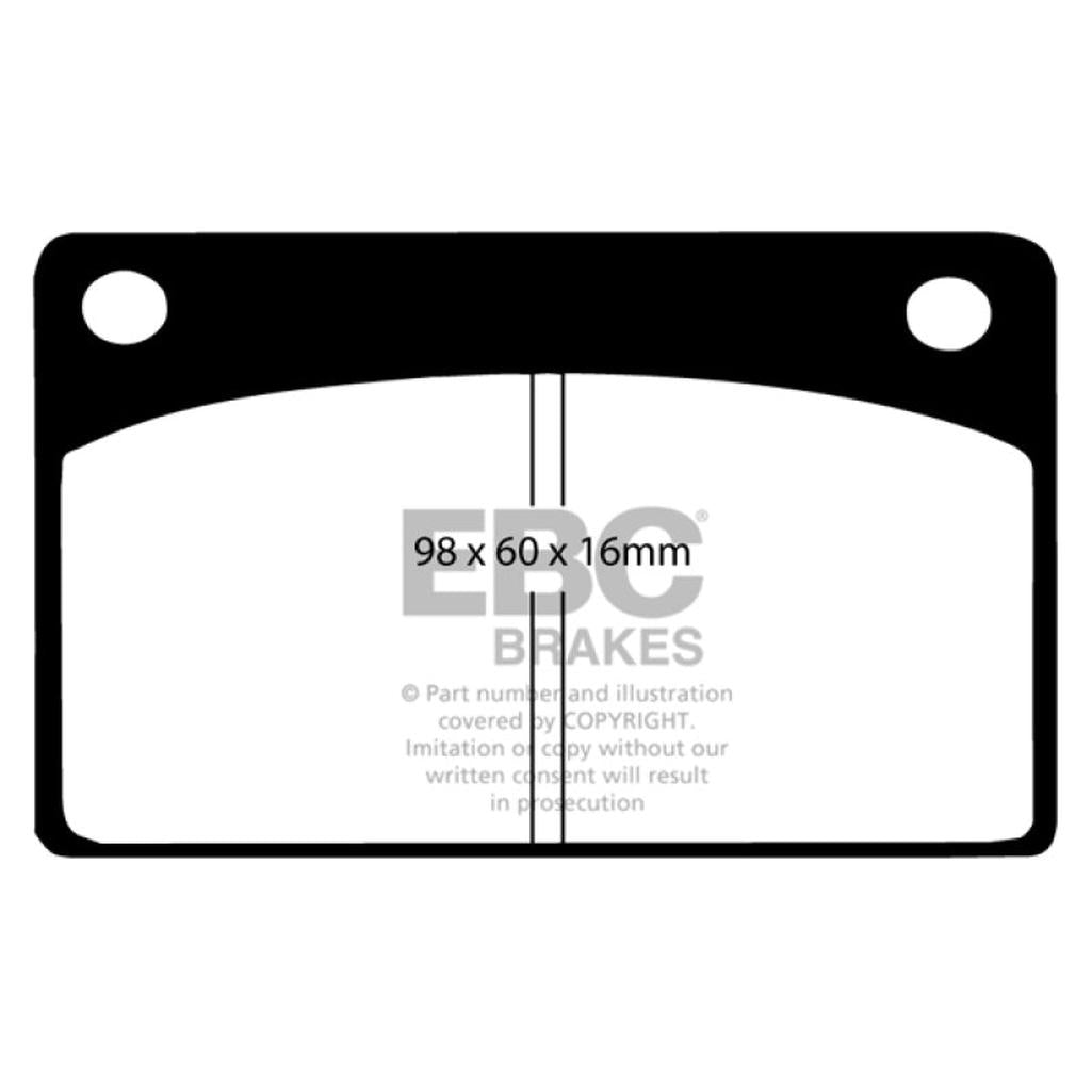 EBC Yellowstuff Front Brake Pads for Volvo 140 and 240 Series – Part Number DP4143R