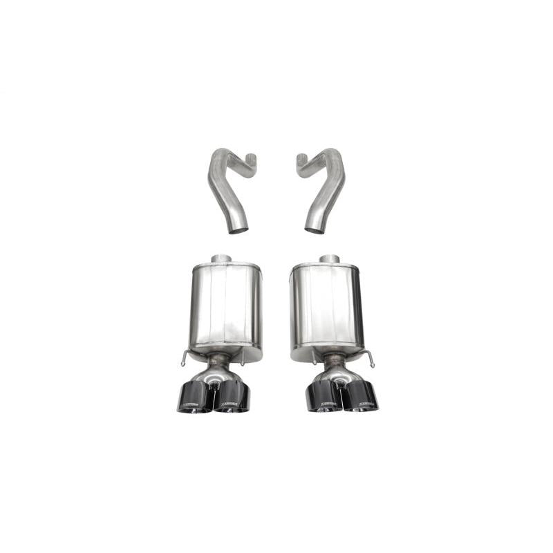 Corsa 06-13 Chevy Corvette C6 Z06 7.0L / 09-13 ZR1 6.2L Black PVD AxleBack Exhaust w/4.5in Twin Tips-SR1 Performance