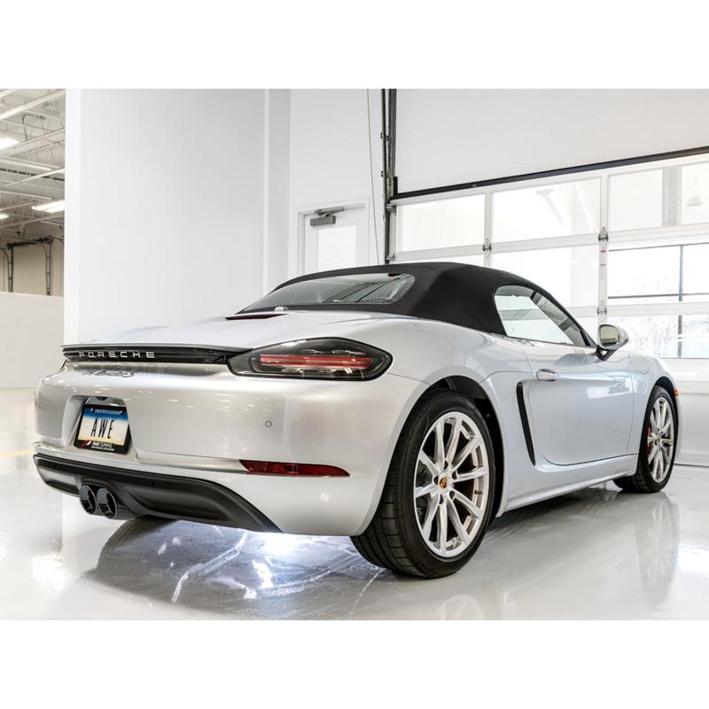 AWE Tuning Porsche 718 Boxster / Cayman SwitchPath Exhaust (PSE Only) - Diamond Black Tips