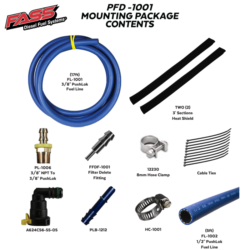 FASS 11-19 Ford Powerstroke Filter Delete Kit PFD-1001-SR1 Performance