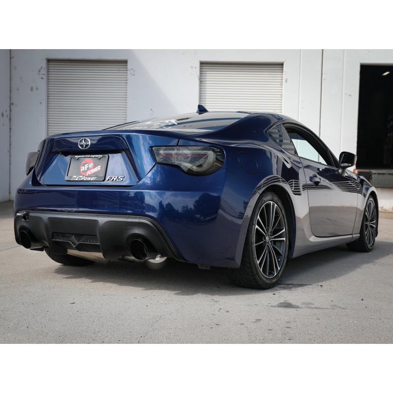 aFe Takeda Exhaust Axle-Back 13-15 Scion FRS / Subaru BRZ 304SS Black Dual Tips Exhaust-SR1 Performance