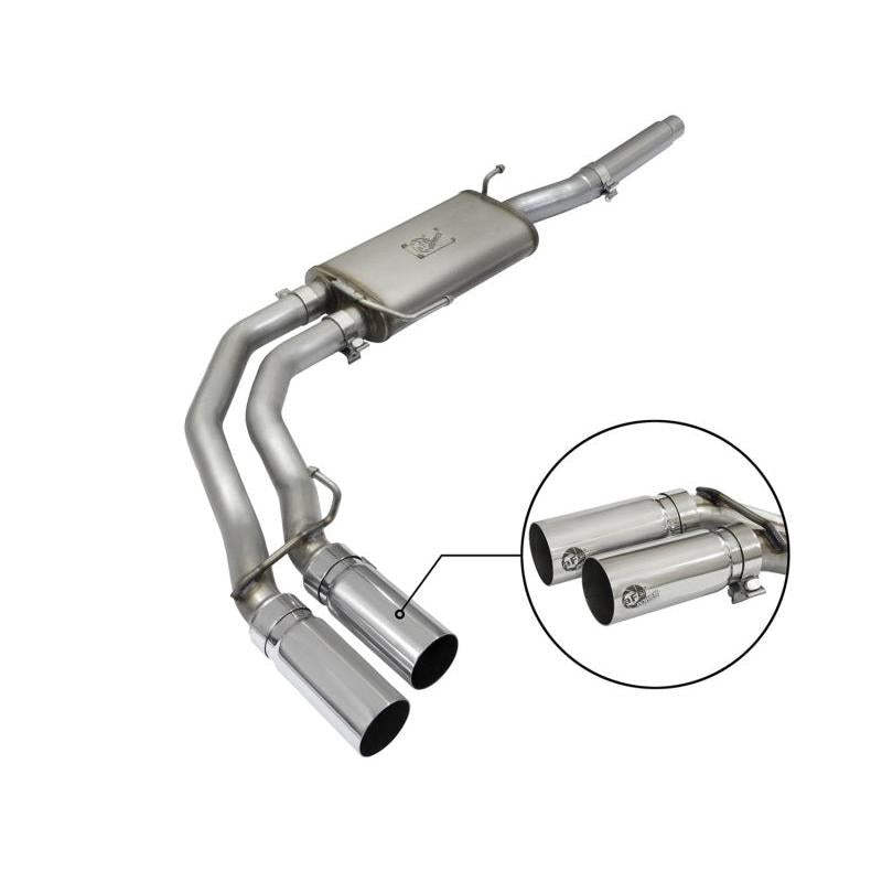 aFe Rebel Exhausts Cat-Back SS Ford F-150 04-08 V8 4.6/5.4L w/ Polished Tips-SR1 Performance