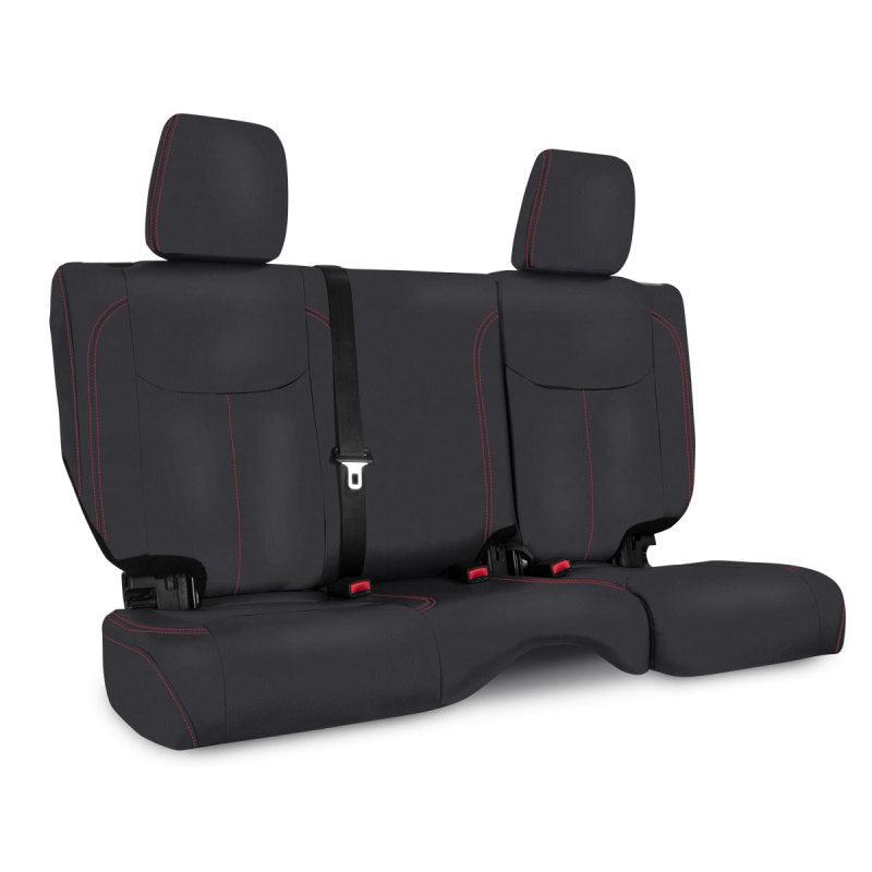 PRP 13-18 Jeep Wrangler JK Rear Seat Cover/2 door - Black with Red Stitching