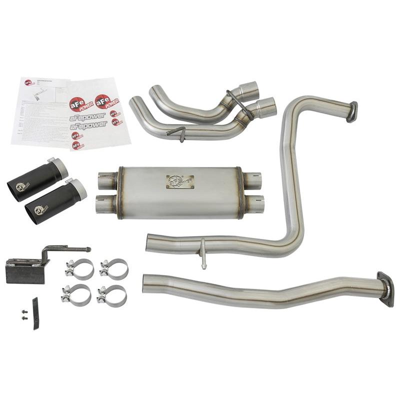 aFe POWER Rebel Series 2-1/2in 409 SS Cat Back Exhaust w/ Black Tips 16-17 Nissan Titan V8 5.6L