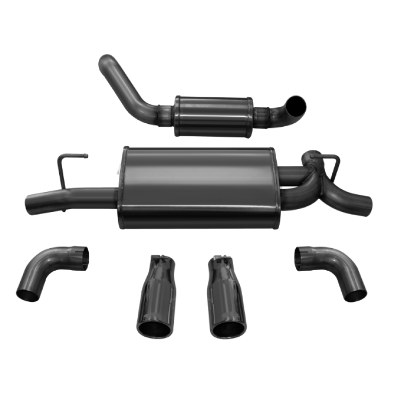 Corsa 2018-2024 Jeep Wrangler JL 2.5in Dual Rear Exit Black Tips Touring Axle-Back Exhaust-SR1 Performance