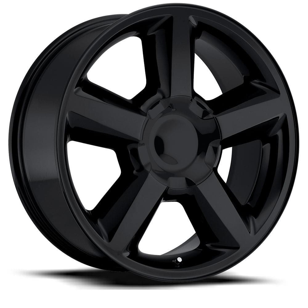 22X9 6X5.5 +31 HB 78.1 2007 TAHOE GLOSS BLACK WITH CAP-SR1 Performance