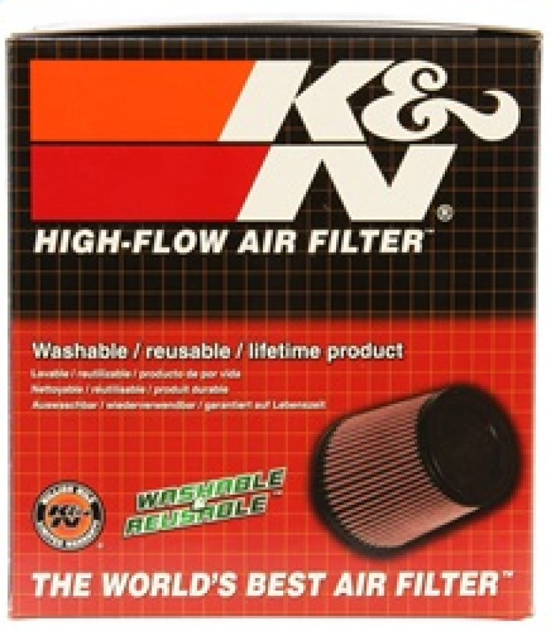 K&N Universal Clamp-On Air Filter 3in FLG / 5in B / 4-1/2in T / 5in H-SR1 Performance
