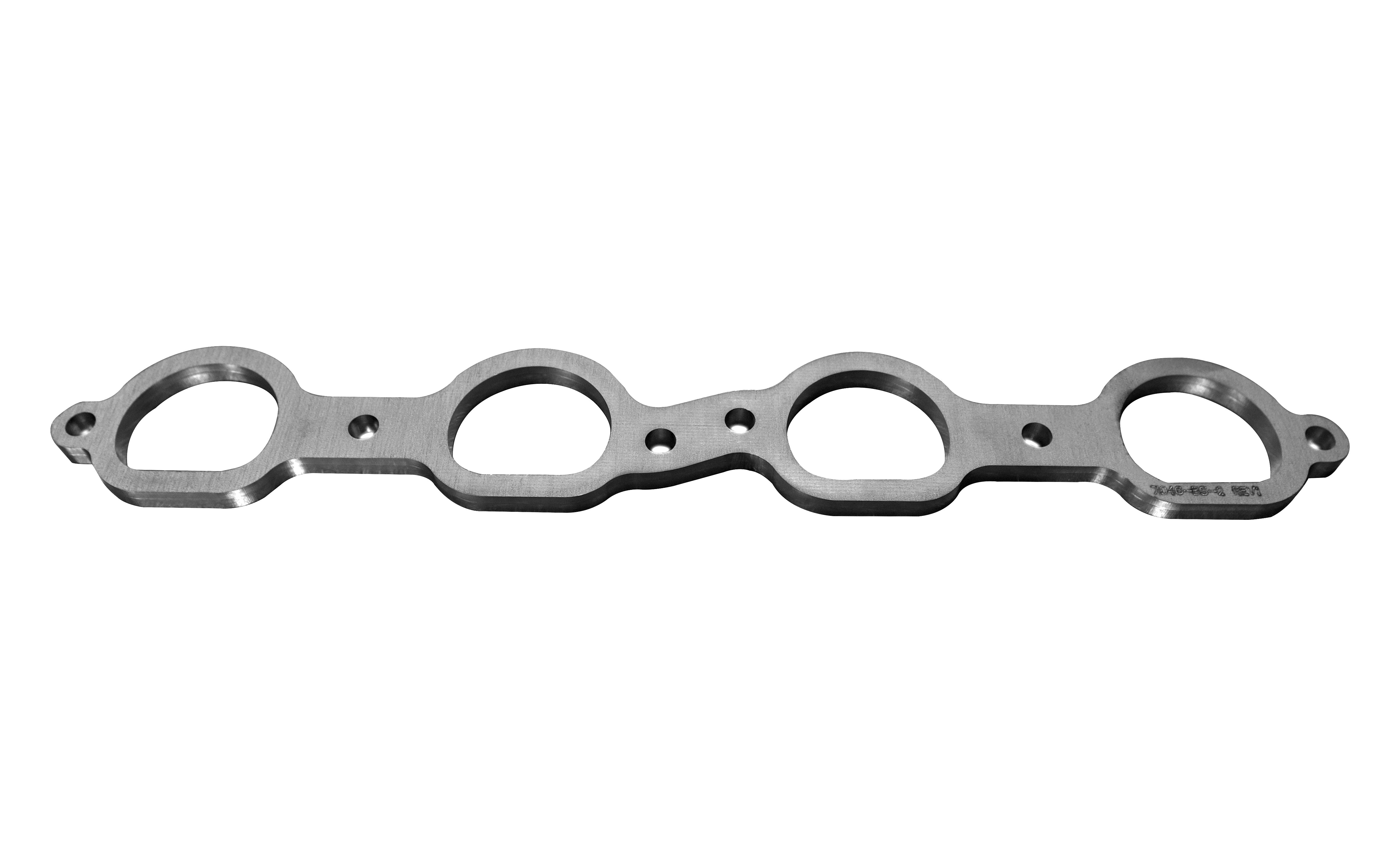 LSX Header Flange - 3/8" Thick Stainless. D Port for 2" Primaries.