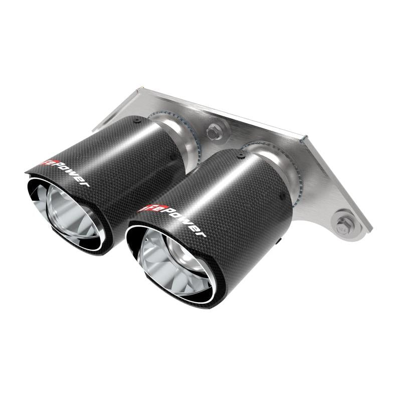 aFe Power Mach Force Xp 4in 304 SS Bolt-On Exhaust Tips Carbon Fiber 14-19 Porsche 911 GT3 3.8L/4.0L-SR1 Performance