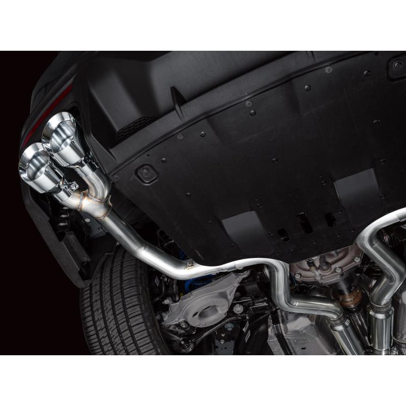 AWE 2024 Ford Mustang Dark Horse S650 RWD Track Edition Catback Exhaust w/ Quad Chrome Silver Tips