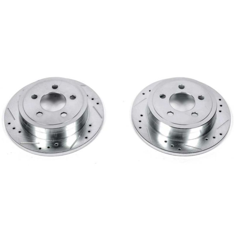 Power Stop 03-07 Jeep Liberty Rear Evolution Drilled & Slotted Rotors - Pair-SR1 Performance