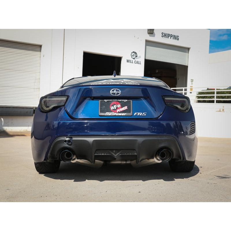 aFe Takeda Exhaust Axle-Back 13-15 Scion FRS / Subaru BRZ 304SS Blue Flame Dual Tips Exhaust-SR1 Performance