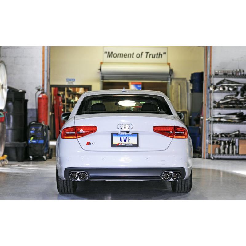 AWE Tuning Audi B8.5 S4 3.0T Touring Edition Exhaust System - Chrome Silver Tips (102mm)