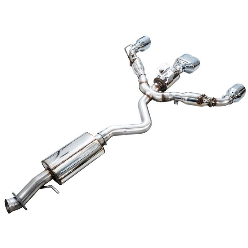 AWE 23-24 Toyota GR Corolla Touring Edition Catback Exhaust - Chrome Silver Tips