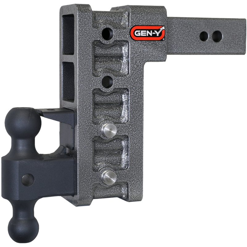 Gen-Y Mega Duty 2.5in Shank 9in Drop 3.5K TW 32K Hitch w/GH-0161 Dual-Ball/Pintle Lock