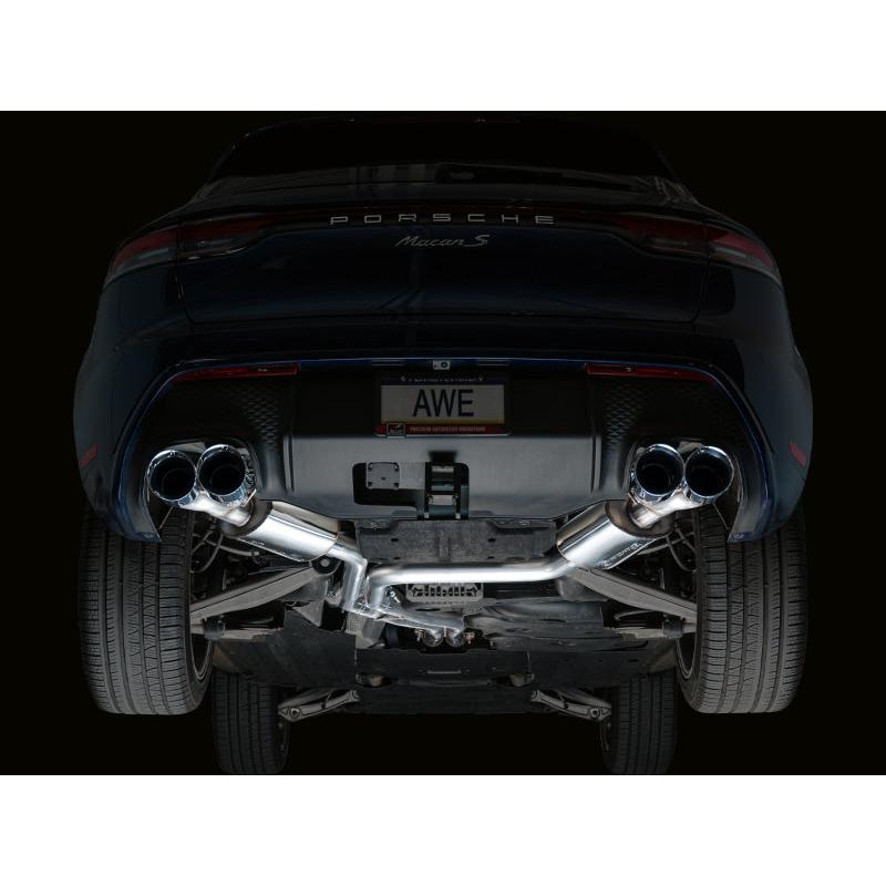 AWE Tuning 2022+ Porsche Macan 2.9TT Touring Edition Catback Exhaust w/ Chrome Silver Tips