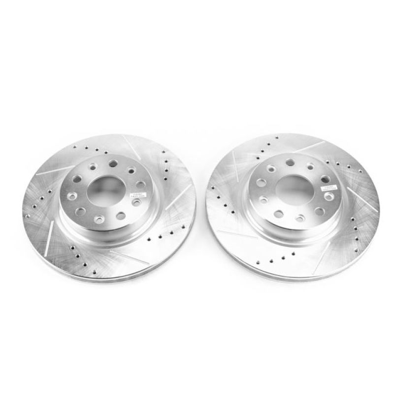 Power Stop 2018 Jeep Wrangler Front Evolution Drilled & Slotted Rotors - Pair-SR1 Performance