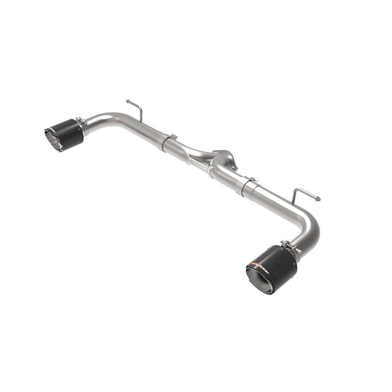 aFe Takeda 2-1/2in 304 SS Axle-Back Exhaust w/ Carbon Fiber Tips 14-18 Mazda 3 L4 2.0L/2.5L-SR1 Performance
