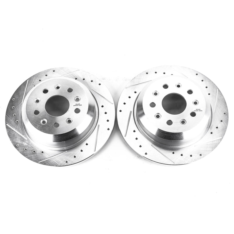 Power Stop 18-19 Jeep Wrangler Rear Evolution Drilled & Slotted Rotors - Pair-SR1 Performance