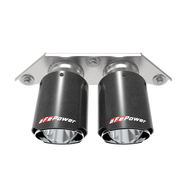 aFe Power Mach Force Xp 4in 304 SS Bolt-On Exhaust Tips Carbon Fiber 14-19 Porsche 911 GT3 3.8L/4.0L-SR1 Performance
