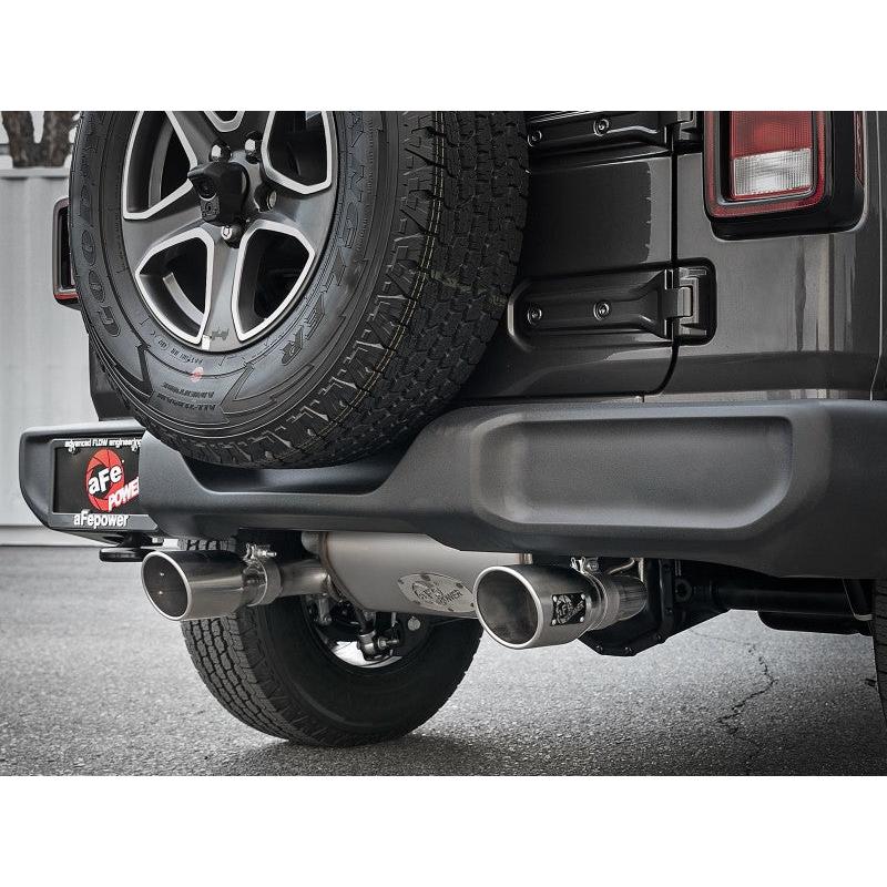 aFe Rebel Series 409 Stainless Steel Cat-Back Exhaust 18-21 Jeep Wrangler JL 2.0L (t) - Polished Tip-SR1 Performance