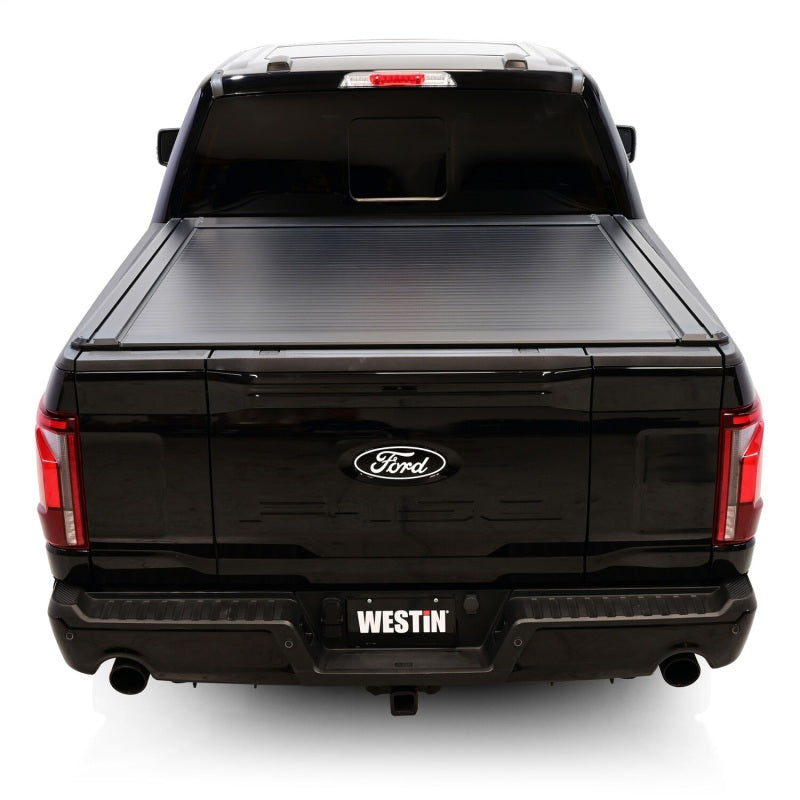 Westin 15-25 Ford F-150 Electric Retractable Tonneau Cover with Black Finish