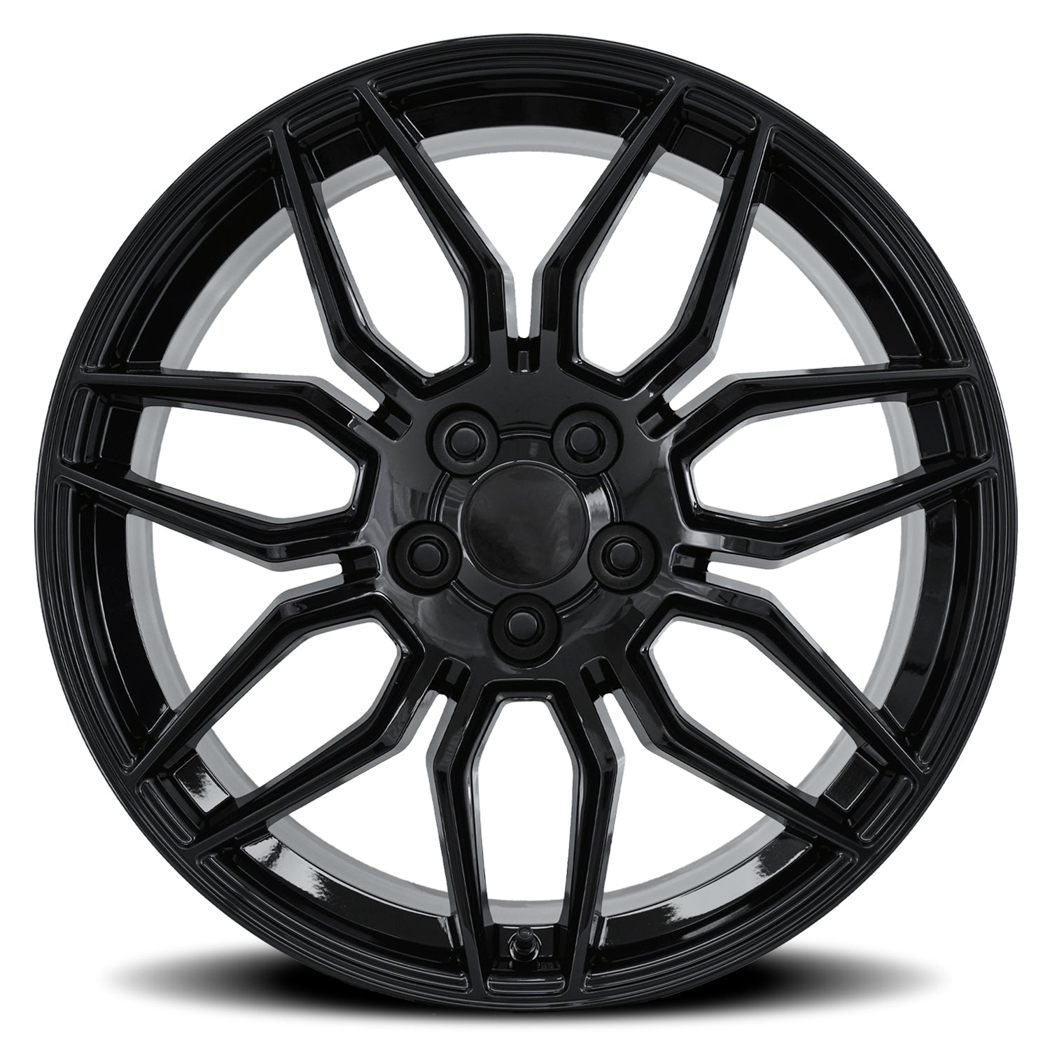 FR 401 – C8 ZO6 CORVETTE REPLICA WHEELS-Gloss Black 20x11 5x120 + 52 HB 66.9