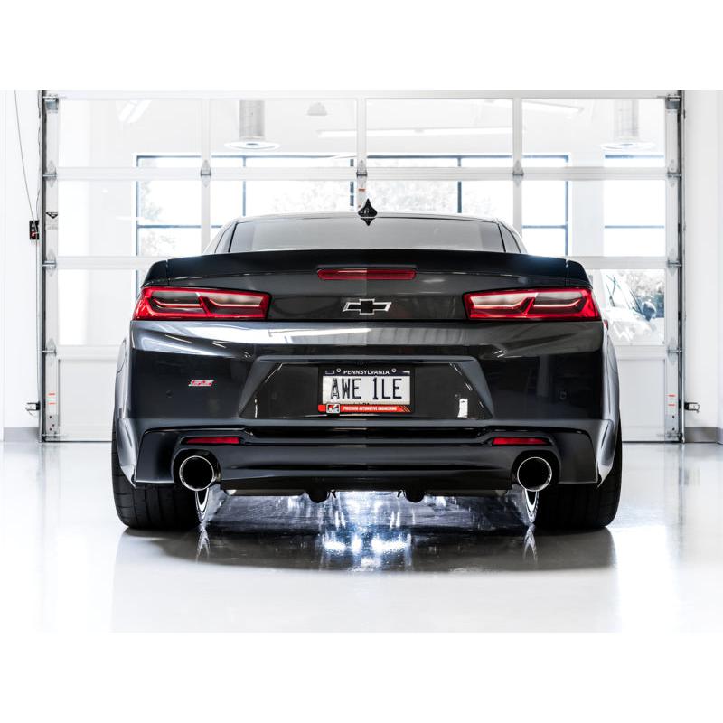 AWE Tuning 16-19 Chevrolet Camaro SS Axle-back Exhaust - Track Edition (Chrome Silver Tips)