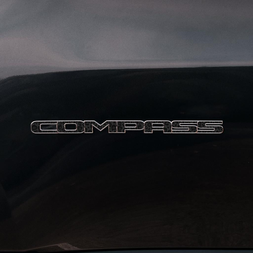COMPASS Door Emblem Overlay Decal Set | Fits 2011+ Jeep Compass