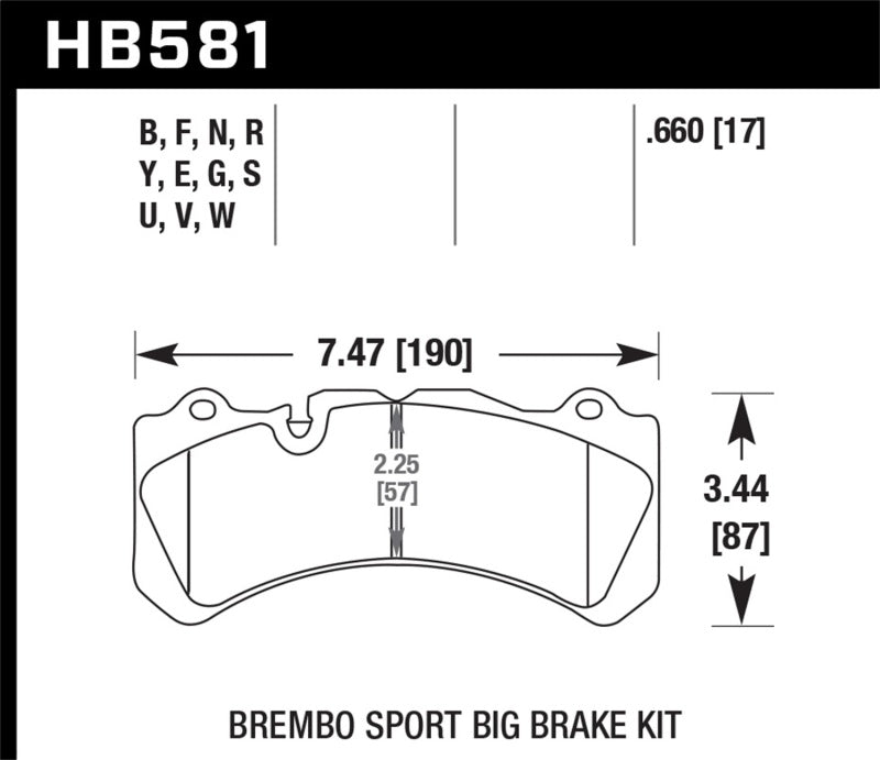 Hawk Brembo Caliper Family J/N HPS 5.0 Brake Pads