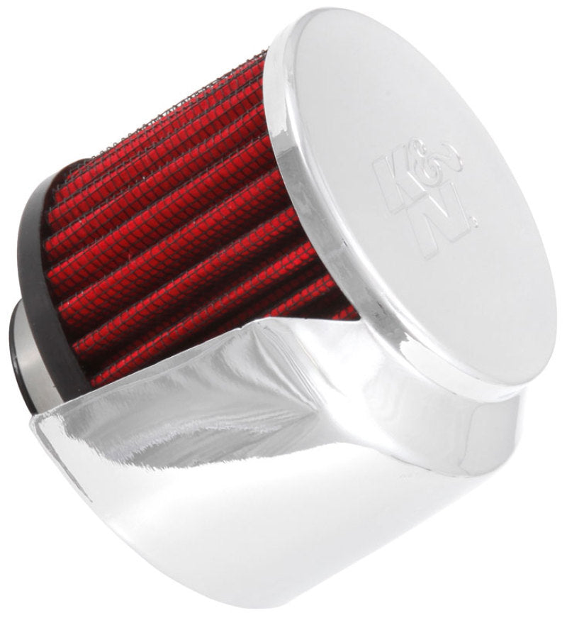 K&N 1.375in Flange ID x 3in OD x 2.5in Height Clamp On Crankcase Vent Filter-SR1 Performance