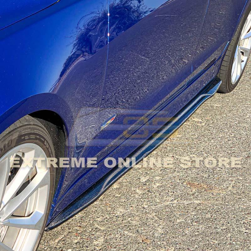 2016-19 Cadillac ATS-V Carbon Fiber Front Splitter & Side Skirts