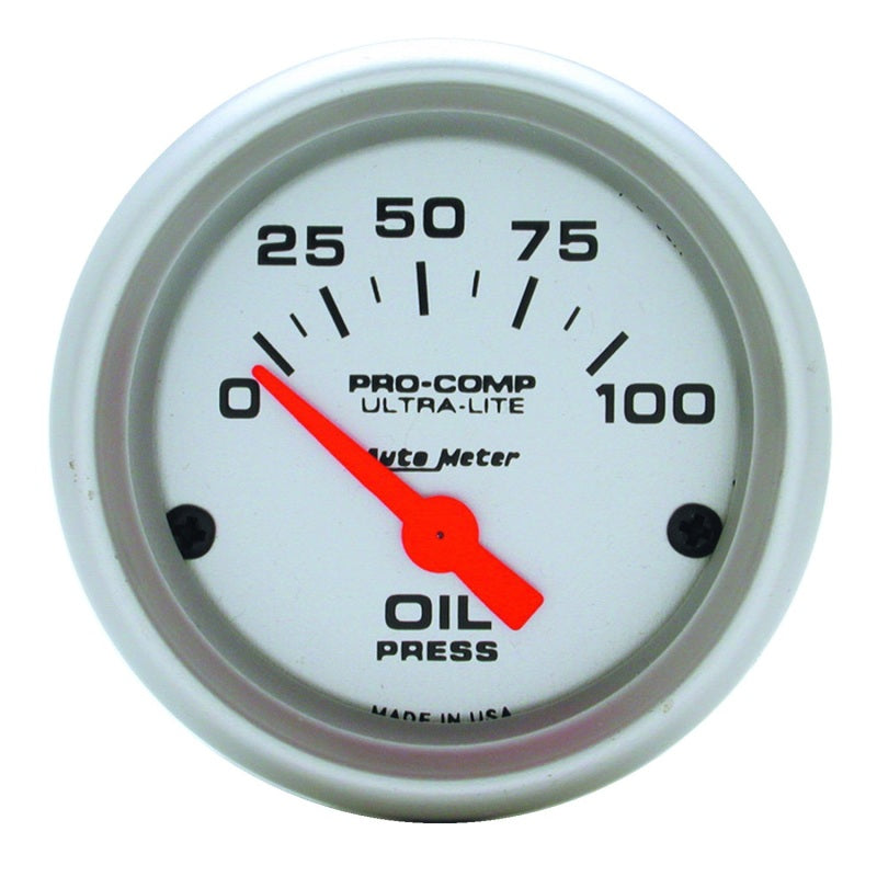Autometer Ultra-Lite 52mm 0-100 PSI Electronic Oil Pressure Gauge-SR1 Performance