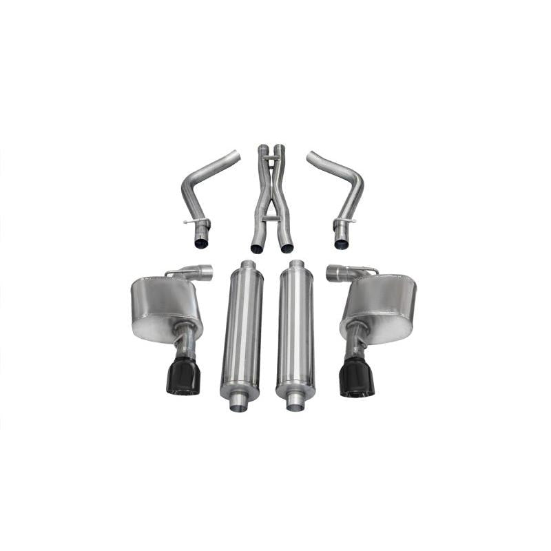 Corsa 2012-2013 Dodge Charger SRT-8 6.4L V8 Black Sport Cat-Back Exhaust