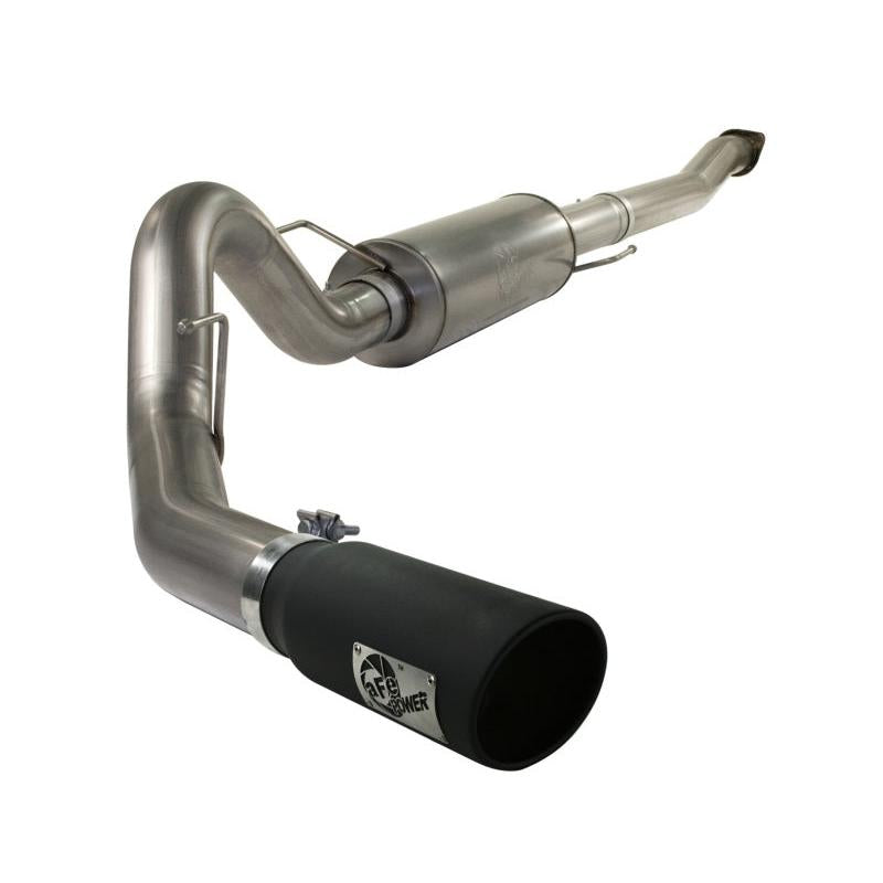 aFe MACHForce XP Exhaust Cat-Back SS-409 4in Black Tip 11-12 Ford F-150 EcoBoost V6-3.5L (tt)-SR1 Performance