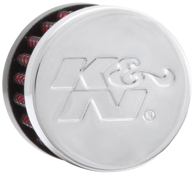 K&N Rubber Base Crankcase Vent Filter - 0.55in Flange ID 1.375in OD 1.125in Height-SR1 Performance