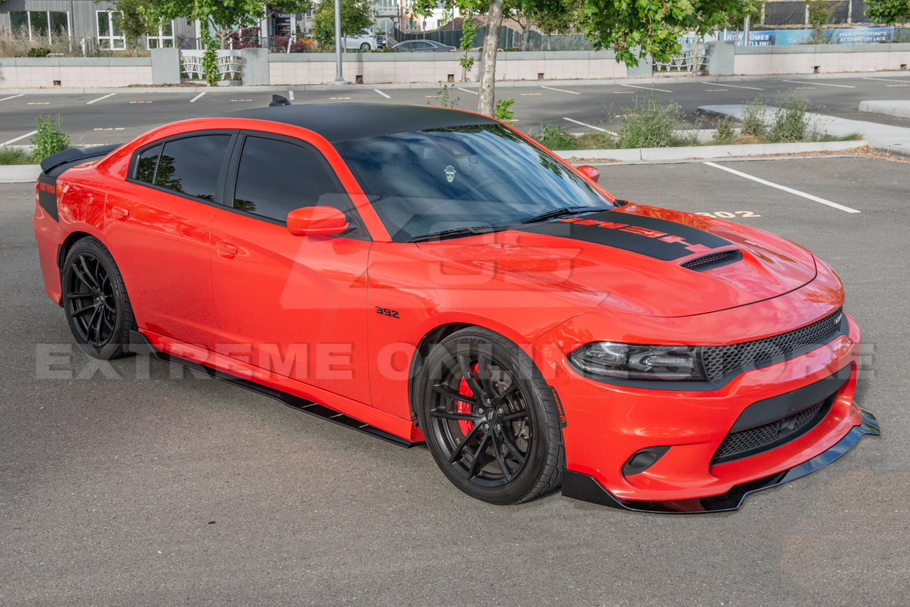 2015-Up Dodge Charger SRT Performance Front Splitter & Rocker Panel