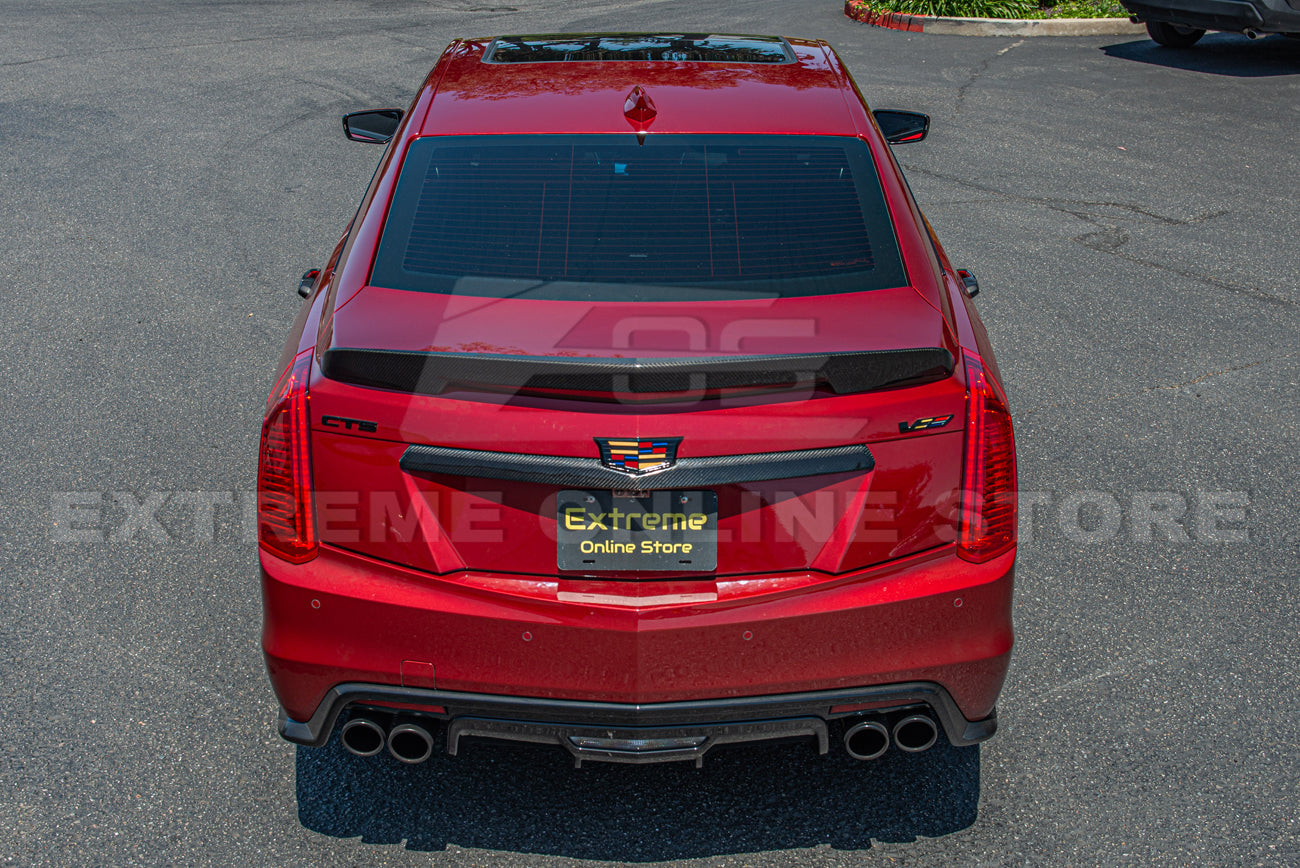 2016-19 Cadillac CTS-V DRY Carbon Fiber Rear Deck Lid Center Applique Trunk Insert