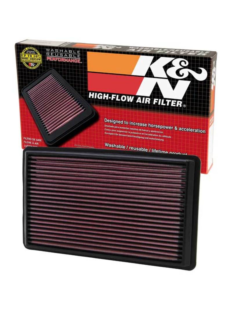 K&N 02-07 WRX/STi Drop In Air Filter 11in O/S Length / 6.563in O/S Width / 1.063in Height-SR1 Performance