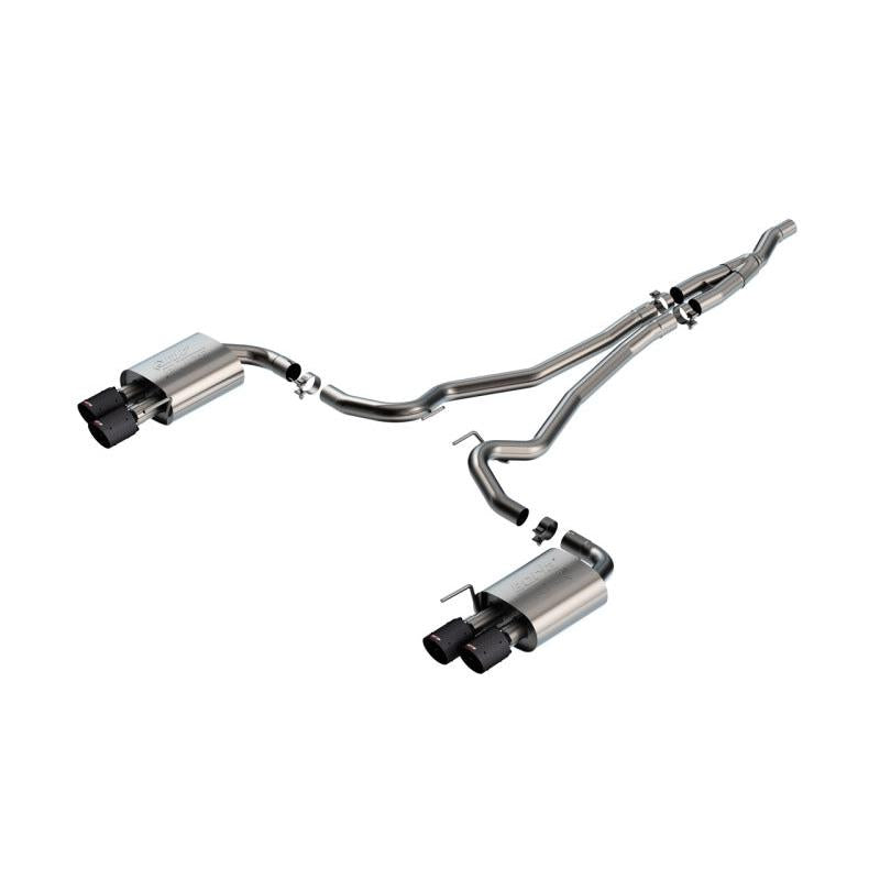 Borla 2024 Ford Mustang 2.3L Ecoboost ATAK Catback Exhaust CF BA w/ Quad Tips - Non-Active