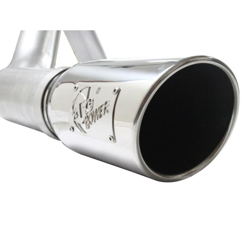 aFe Atlas Exhaust 4in Aluminized Cat-Back w/ 304 SS Polished Tip 11-13 Ford F-150 EcoBoost V6 3.5L-SR1 Performance