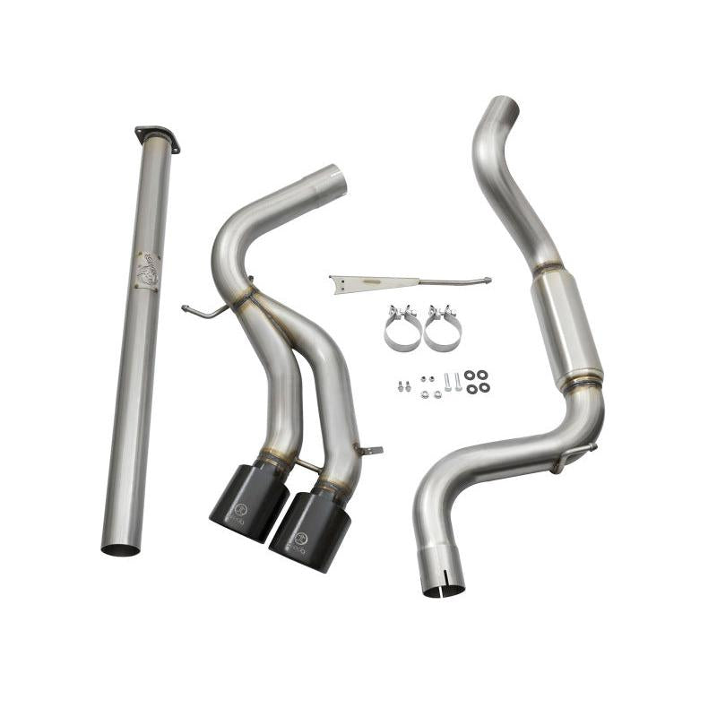 aFe Takeda 3in SS Exhaust Cat-Back 13-16 Ford Focus ST 2.0L Black Tips-SR1 Performance