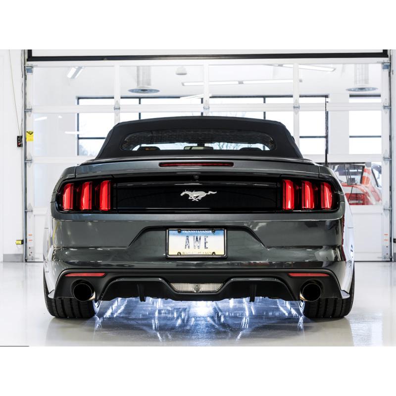 AWE Tuning S550 Mustang EcoBoost Axle-back Exhaust - Touring Edition (Diamond Black Tips)