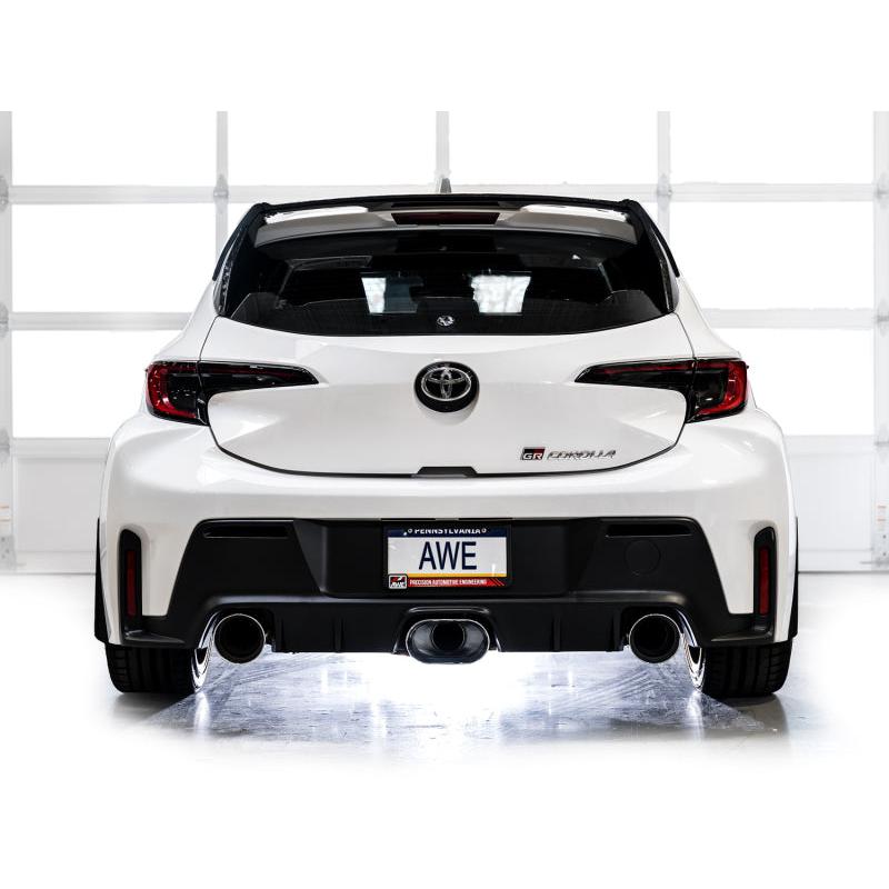 AWE 23-24 Toyota GR Corolla Touring Edition Catback Exhaust - Chrome Silver Tips