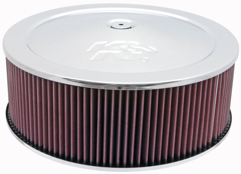 K&N Round Air Filter Assembly 5.25in ID / 5in Height / 5.125in Neck Flange / 1 1/4in Drop Base-SR1 Performance