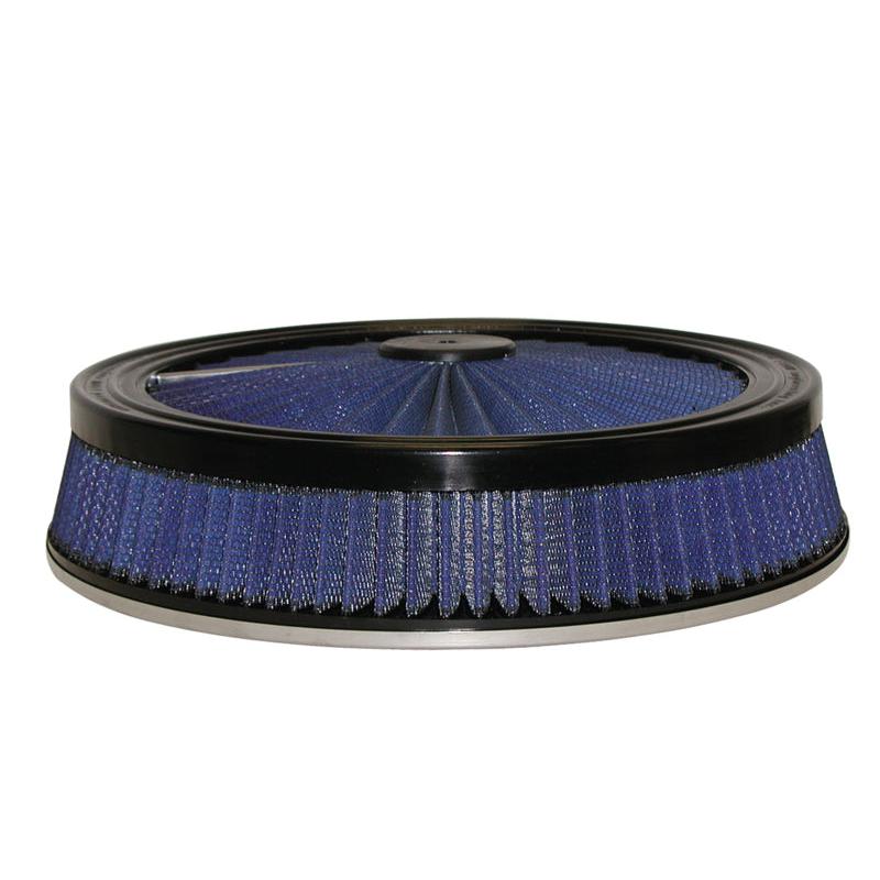 aFe MagnumFLOW Air Filters Round Racing P5R A/F TOP Racer 14D x 3H (Blk/Blue)-SR1 Performance
