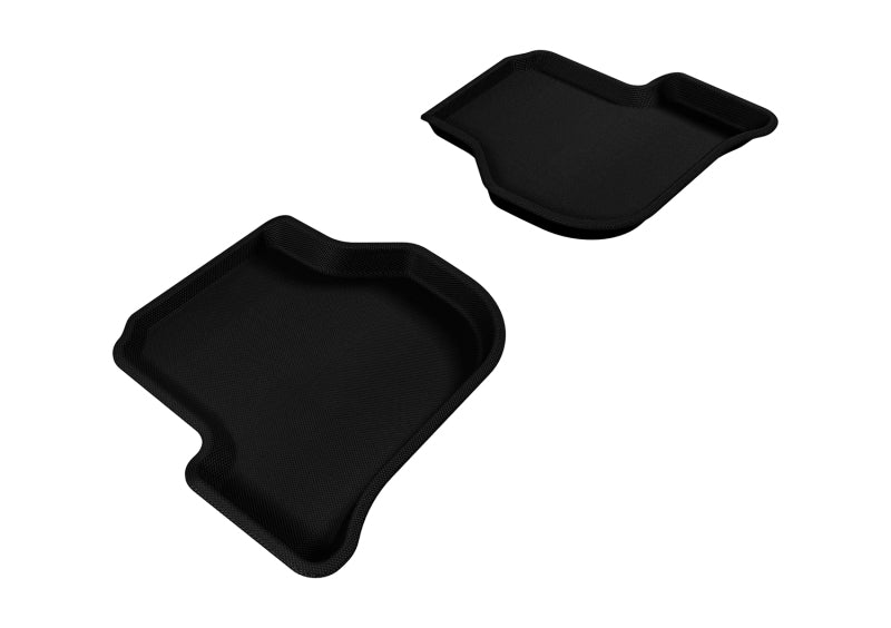 3D MAXpider 2005-2010 Volkswagen Jetta/Golf Kagu 2nd Row Floormats - Black-SR1 Performance
