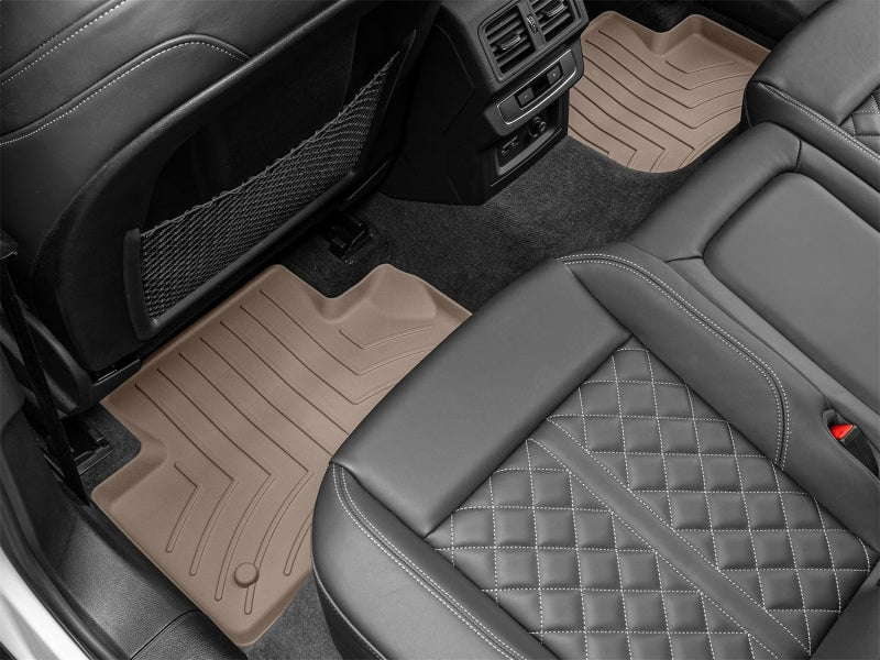 WeatherTech Rear FloorLiner HP for 2018-2019 Audi Q5 and SQ5 - Tan, Part Number 4511462IM