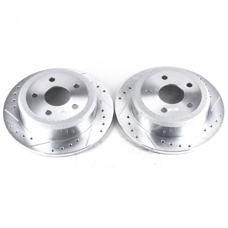 Power Stop 07-17 Jeep Wrangler Rear Evolution Drilled & Slotted Rotors - Pair-SR1 Performance