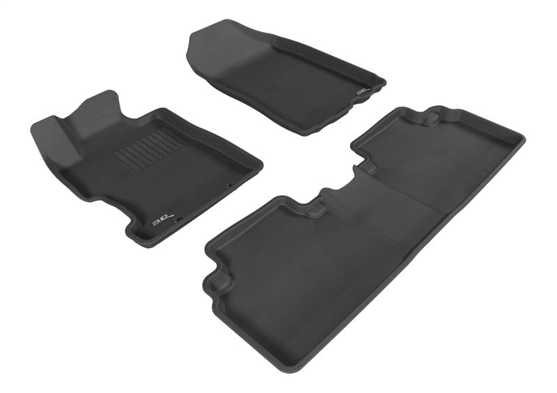 3D MAXpider 2006-2011 Honda Civic Sedan Kagu 1st & 2nd Row Floormat - Black-SR1 Performance